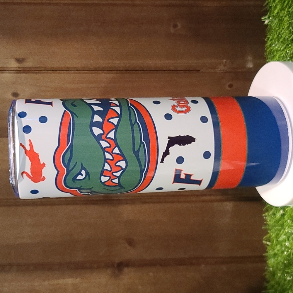 FLORIDA Gators UNIVERSITY of Florida Football Stainless steel tumbler NWT